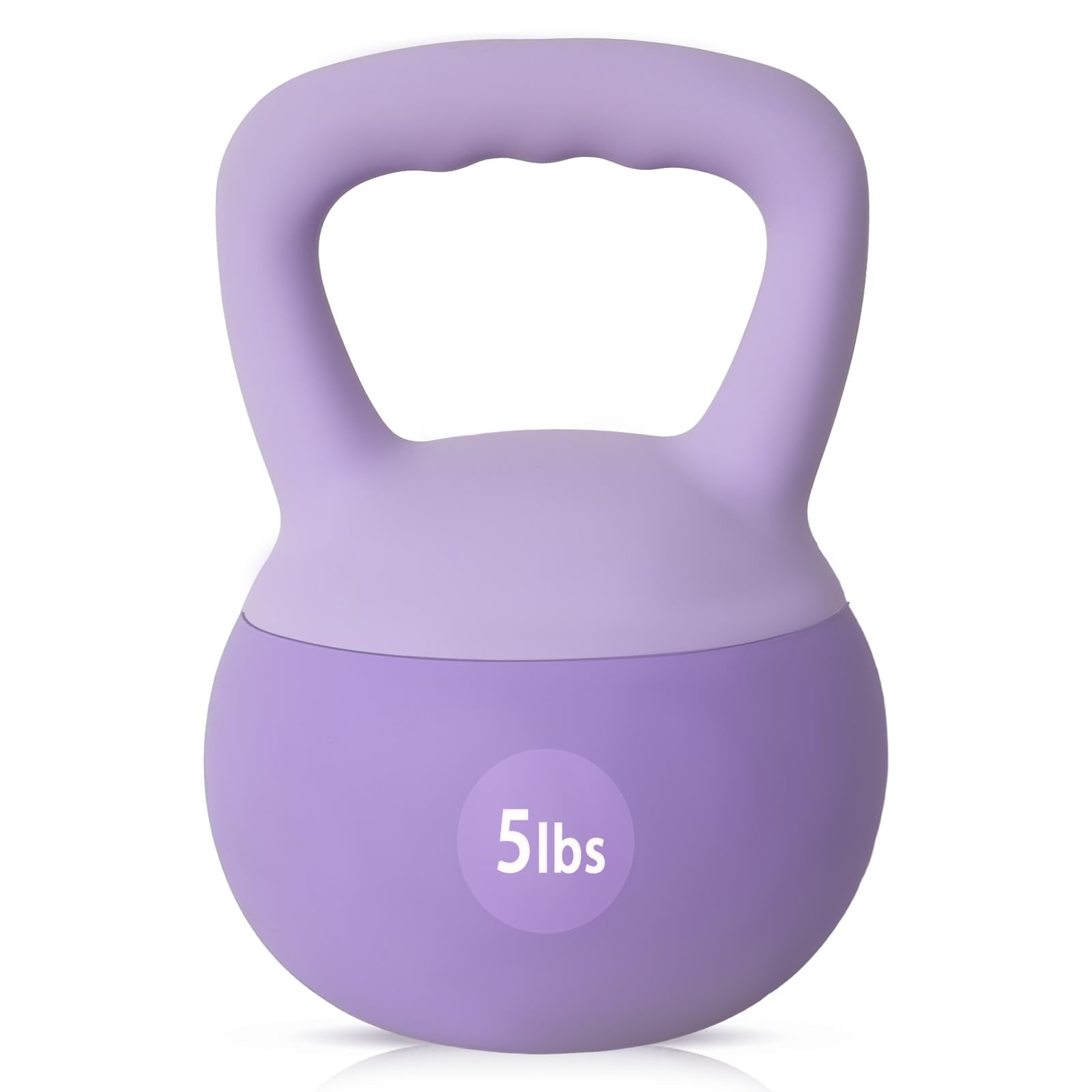 SogesPower Soft KettlebellsIron Sand Filled Weights Strength Training KettlebellsShock-Proof Weights and Wide-Grip HandleFitness Home Gym Soft Kettlebells for Women Men Children 5lbs Purple