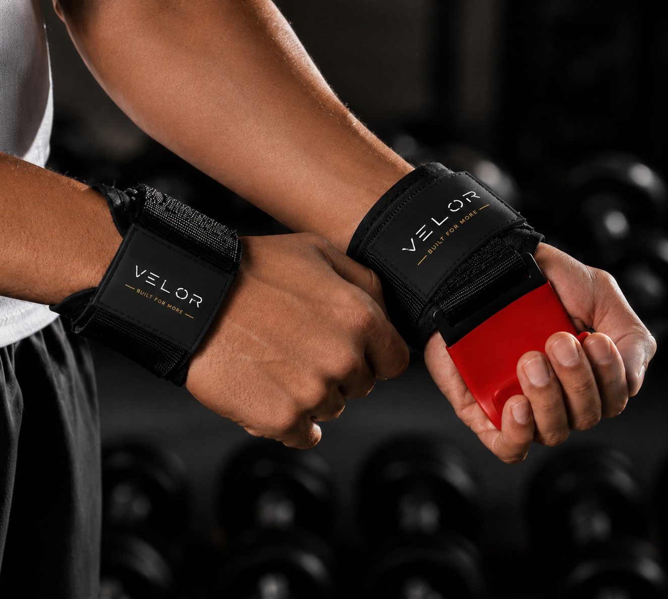 weight lifting hooks with wrist wraps