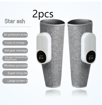 Electric calf massager with wireless control and various massage settings for soothing relief.