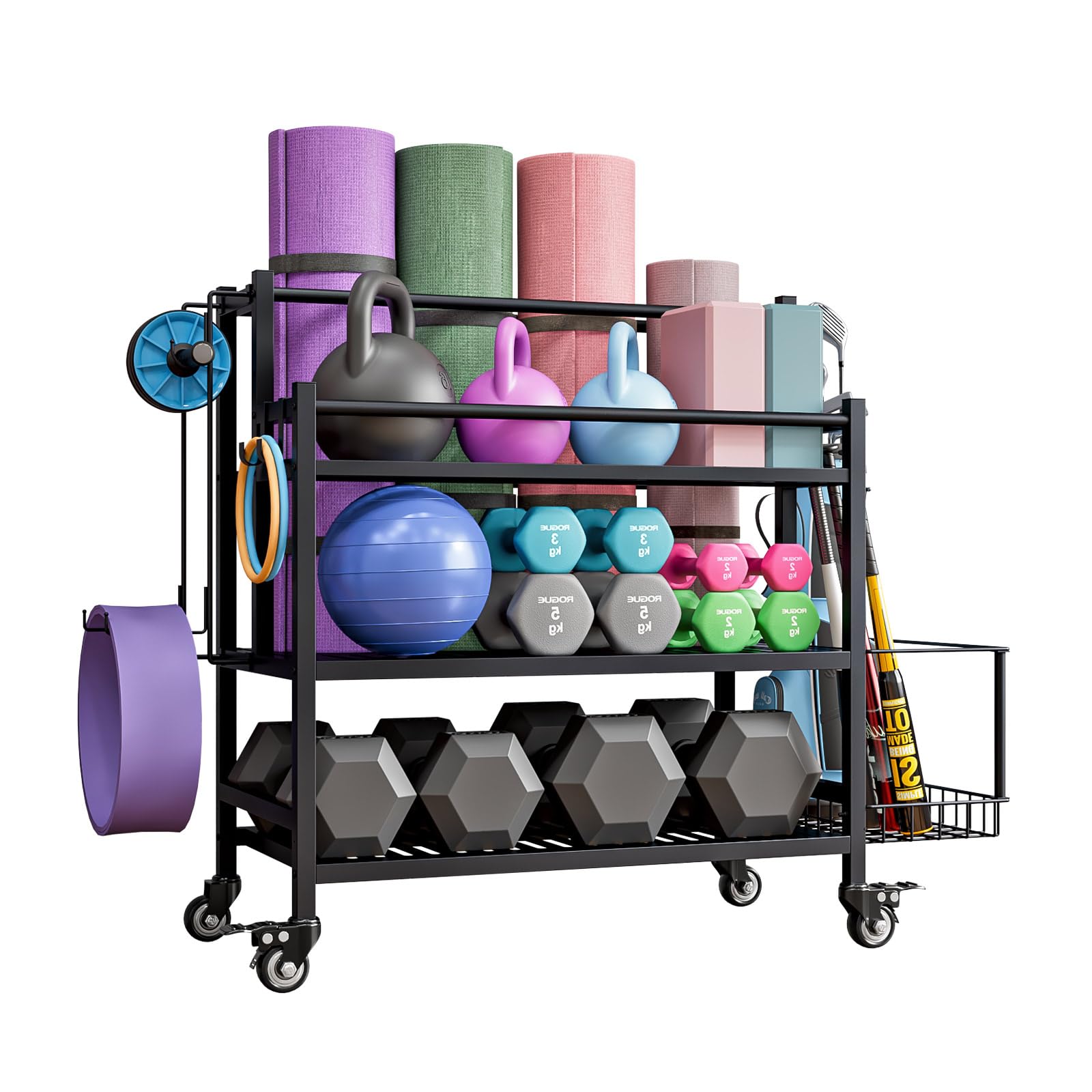 INGIORDAR Dumbbell RackWeight Racks for DumbbellsYoga Mat Storage RackHome Gym Storage