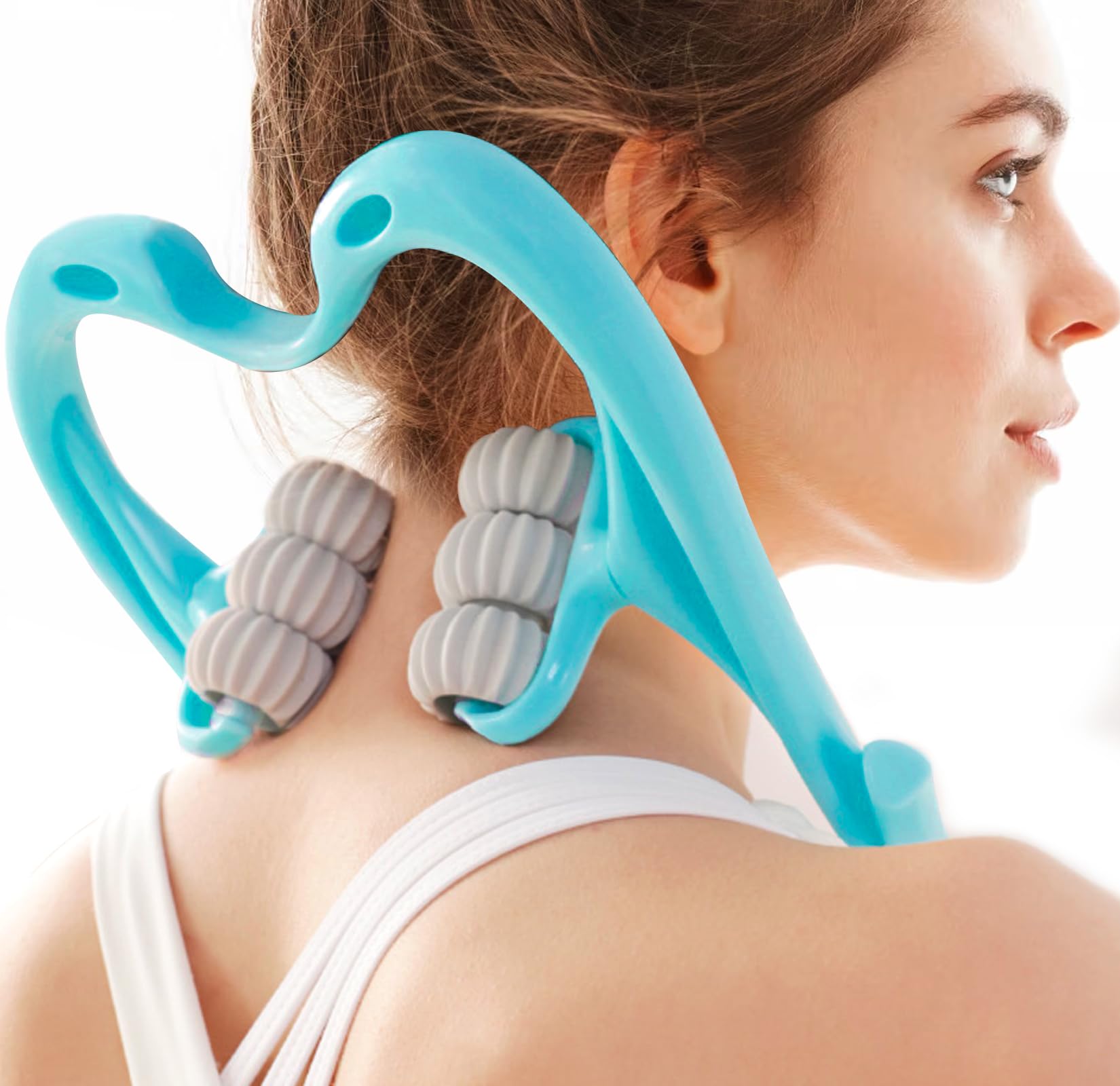 Neck Massager RollerHandheld Massager with 6 Balls Neck Pain Relief